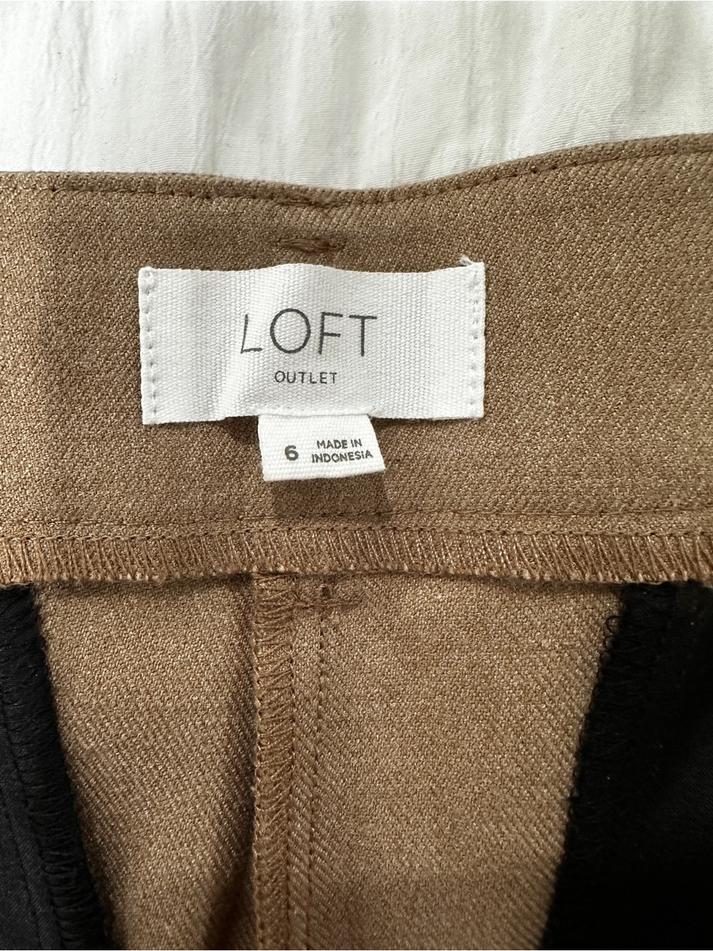 NWOT Loft Parker Straight Leg Women’s pants size 6 brown neutral color - Picture 5 of 6